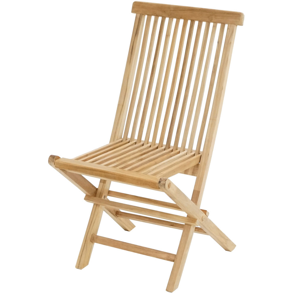 Teaková skládací židle Milford - Premium natural teak Skládací - Legální dřevo z Indonésie - Indonésie