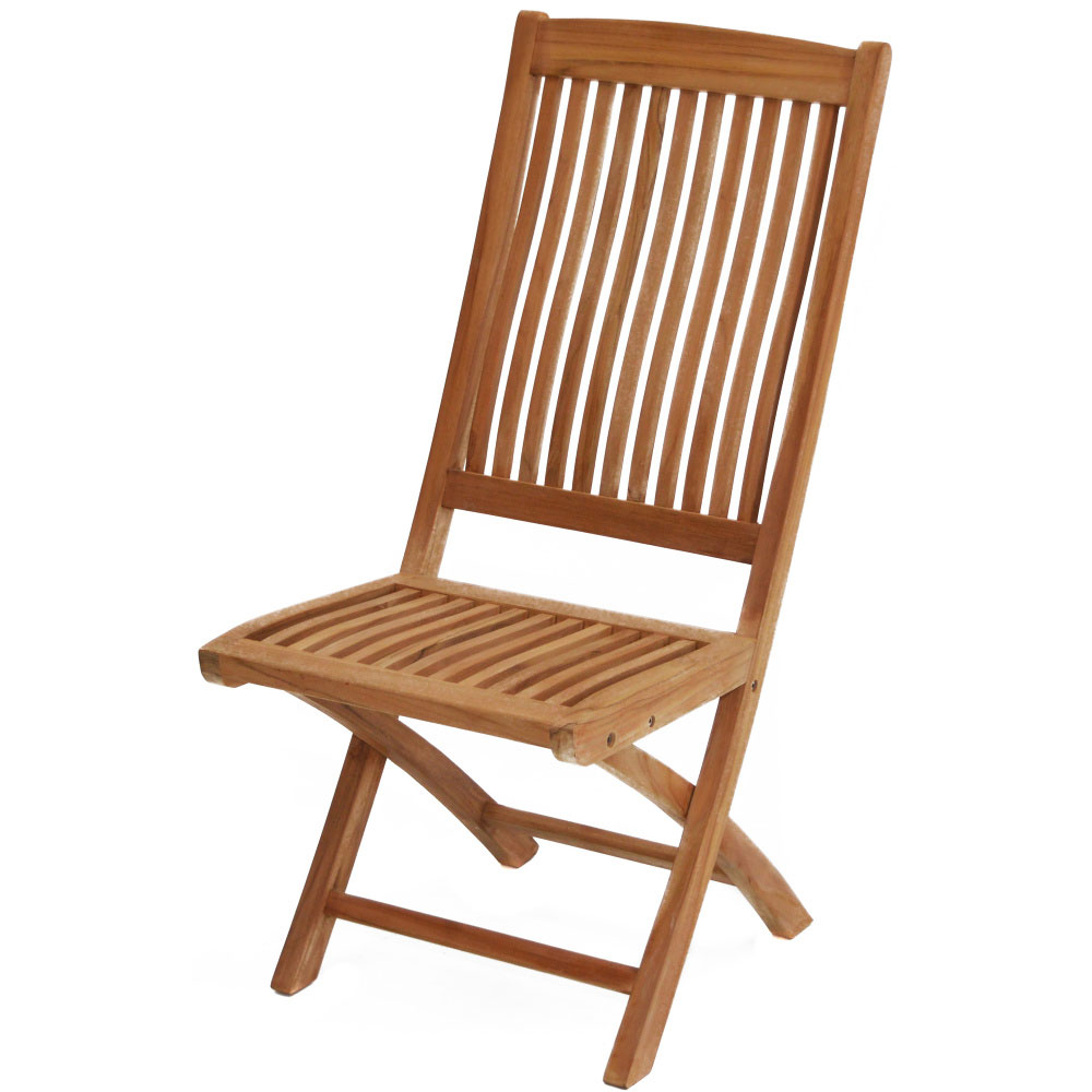 Fotografie Teaková skládací židle ergonomicky tvarovaná Arlington - Premium natural teak Skládací - Legální dřevo z Indonésie - Indonésie