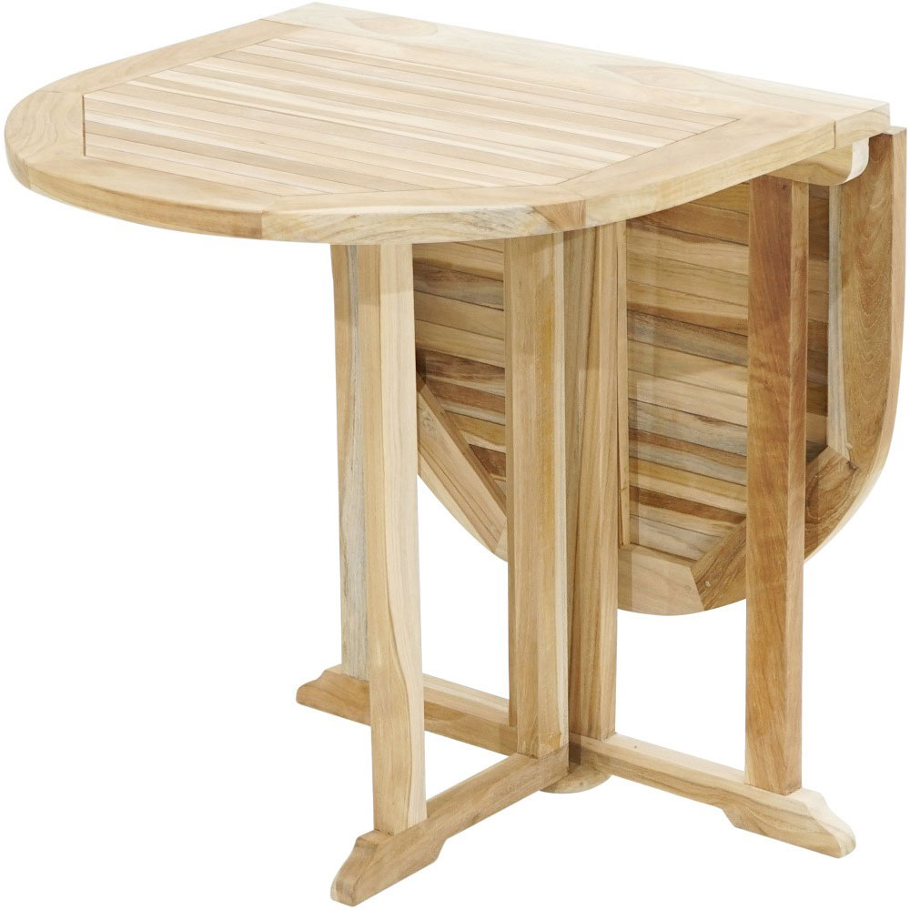 Balkonový skládací stůl z teaku Vancouver ECO - Natural ECO teak Skládací - Legální dřevo z Indonésie - Indonésie